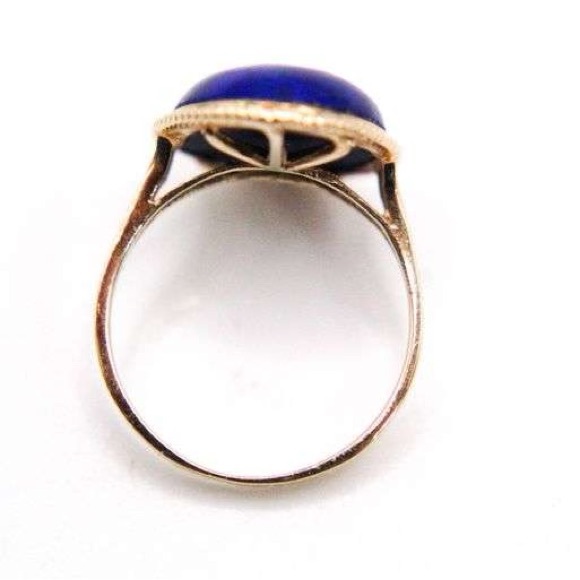 14K Yellow Gold Lapis Lazuli Ring (sz. 6) — mint condition ✨ - Picture 5 of 7